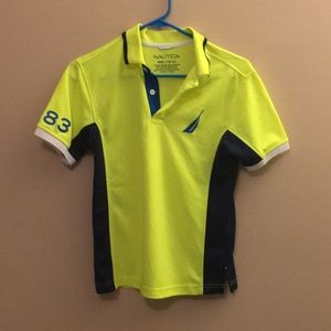 Nautica neon yellow mesh shirt